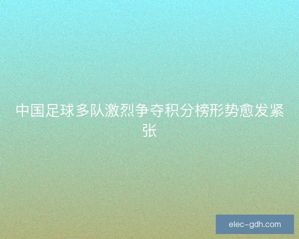 中国足球多队激烈争夺积分榜形势愈发紧张